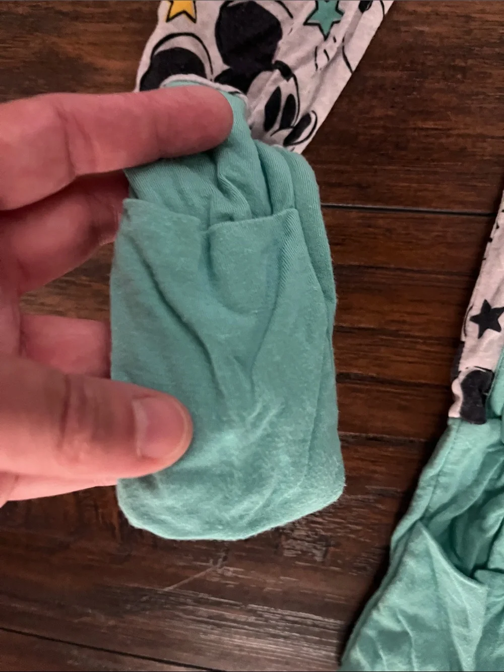 Little Sleepies Mickey Mouse Grey and Teal One-Piece Pajamas